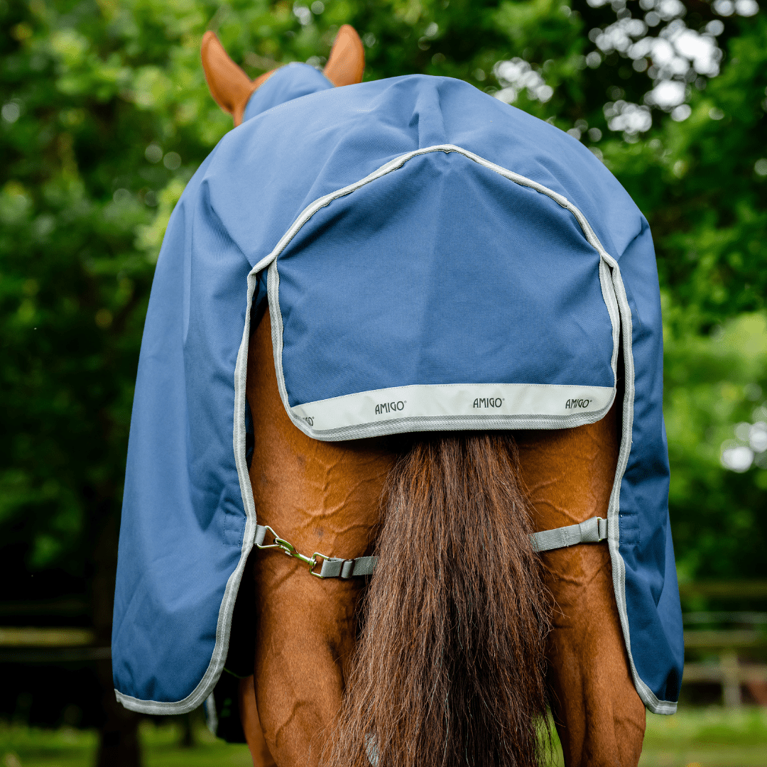 Horseware Amigo - 1200D Turnout Regndækken - 50 gram - Navy - animondo.dk - AAOAL1 - BJI0 - 66