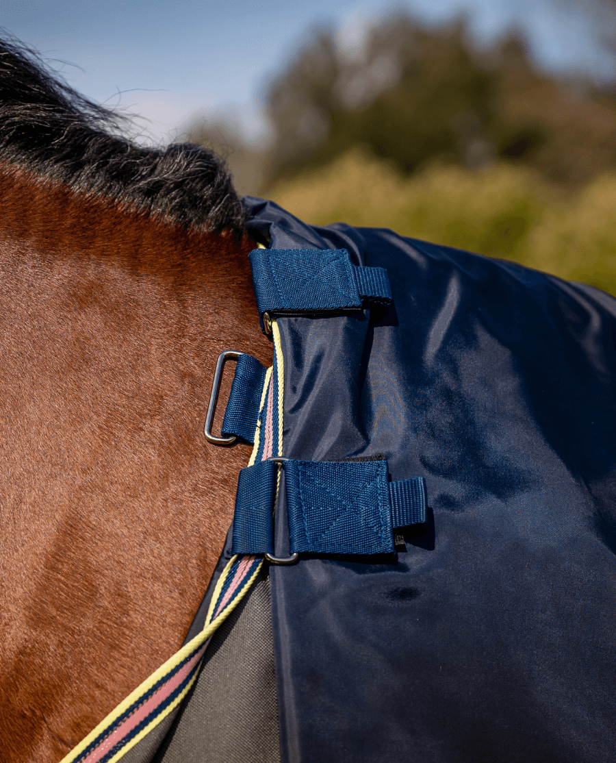 Horseware - Amigo Bravo 12 Plus Regndækken m. hals - 0 gram - Grå/Navy - animondo.dk - AARP70 - JBZ0 - 45