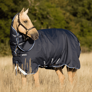 Horseware - Amigo Bravo 12 Plus Regndækken m. hals - 0 gram - Sort/Navy - animondo.dk - AARP70 - BCSK - 45