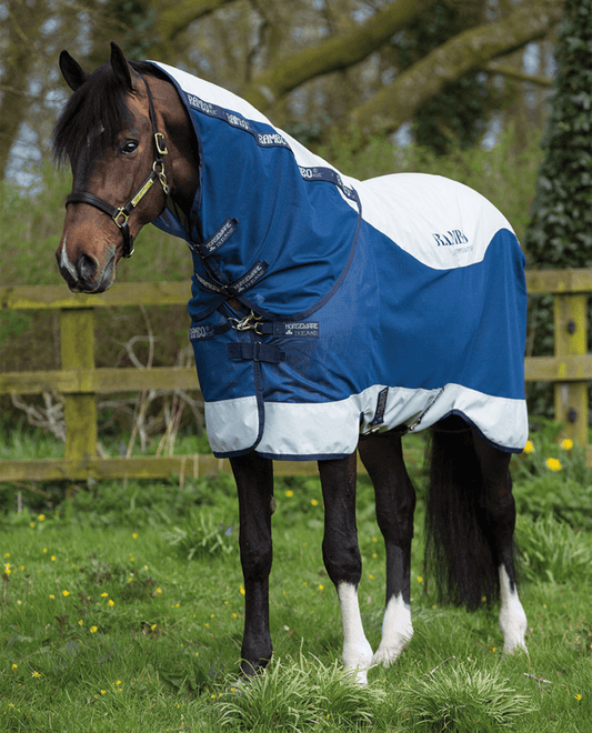 Horseware Rambo - Summer Series Turnout V - front Dækken - Navy - animondo.dk - AAAA6S - BJ00 - 66