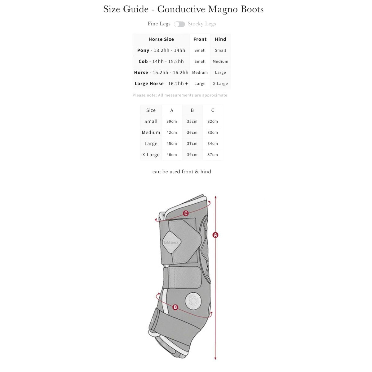 LeMieux Conductive Magno Boot Magnetgamacher - Sort - animondo.dk