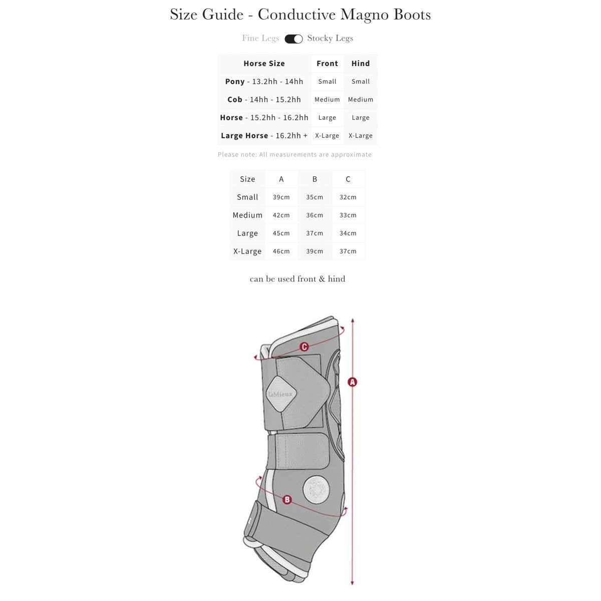 LeMieux Conductive Magno Boot Magnetgamacher - Sort - animondo.dk