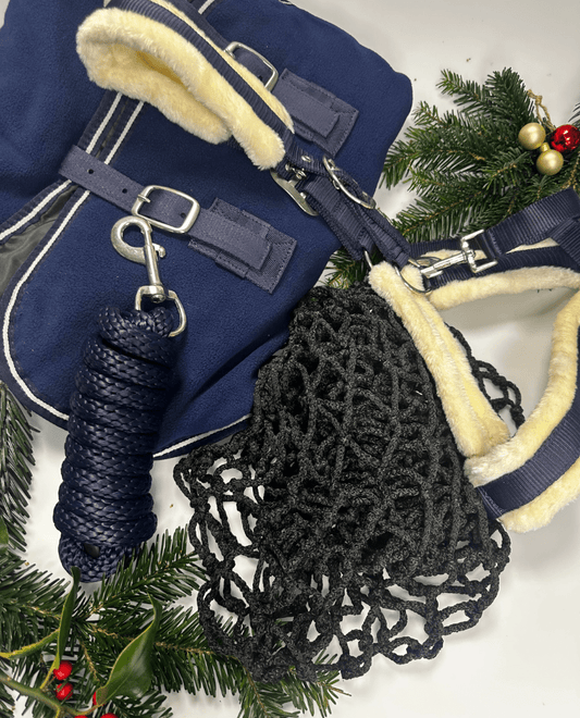 Cavalli Fleecedækken + Grime + Træktov + Cavalli Hønet - Navy - animondo.dk - 