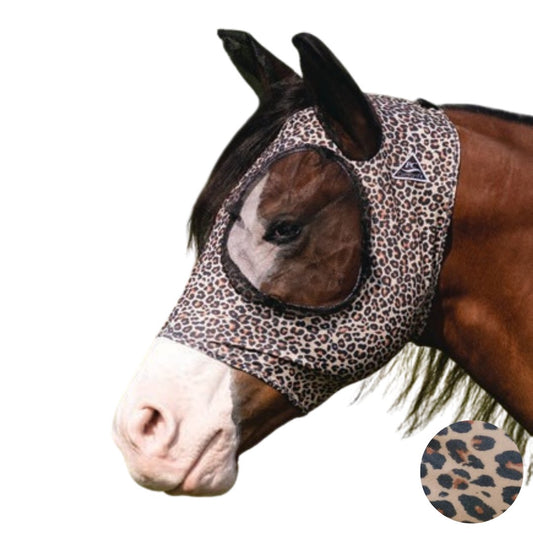 Comfort Fit Lycra Fly Mask w/ Forelock Opening | Cheetah Pony - animondo.dk - CFM050-CT