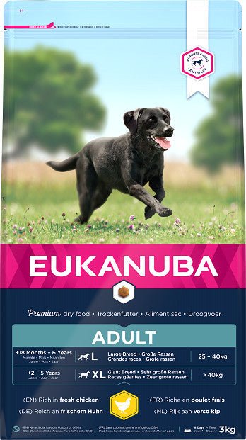 Eukanuba - tørfoder m. kylling til store hunderacer - 3 kg - animondo.dk - 81602672