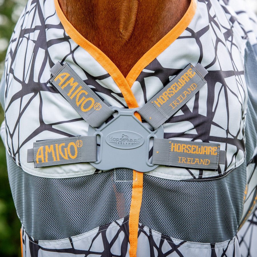 Horseware - Amigo CamoFly Plus Regn - og insektdækken - Grå/Orange - animondo.dk - AFRRK3 - J5S0 - 60