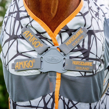 Horseware - Amigo CamoFly Plus Regn - og insektdækken - Grå/Orange - animondo.dk - AFRRK3 - J5S0 - 60