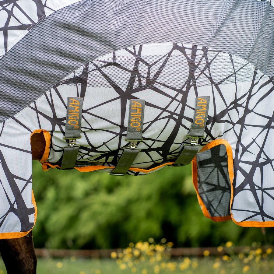 Horseware - Amigo CamoFly Plus Regn - og insektdækken - Grå/Orange - animondo.dk - AFRRK3 - J5S0 - 60