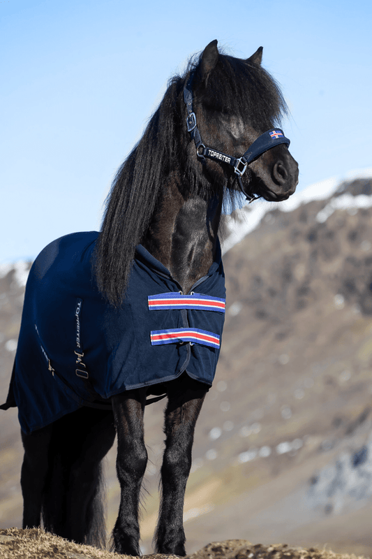 Top Reiter - Svedtransporterende fleece dækken "Klaki" Iceland - Navy - animondo.dk - DE - FLE - KLK - BU - ICE - 125