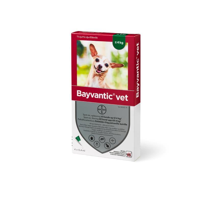 Bayvantic Vet. hund under 4 kg - 4x0,4ml - animondo.dk