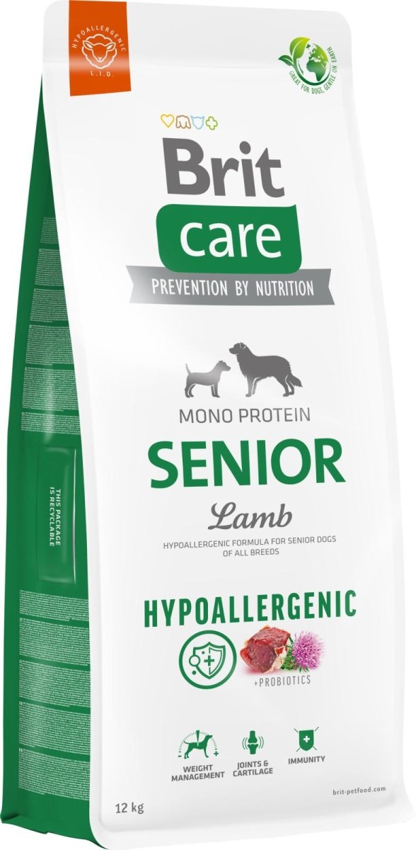 Brit Care Dog Hypoallergenic Senior (LAM) 12 kg - animondo.dk