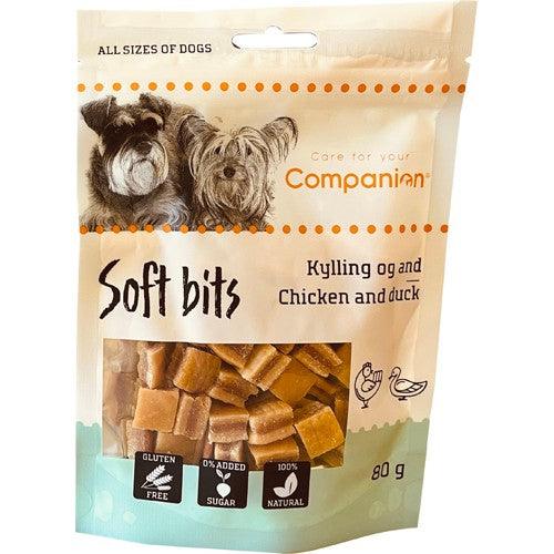 Companion Soft bits - Kylling og and, 80g - animondo.dk