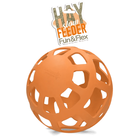 Hay Slowfeeder fun and flex 22 cm Orange Ball - animondo.dk