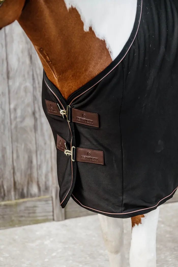 Kentucky Cooler Fleece Rug - Black - animondo.dk