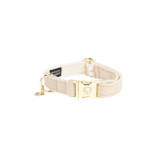 Kentucky Dog Collar Wool - Beige - animondo.dk