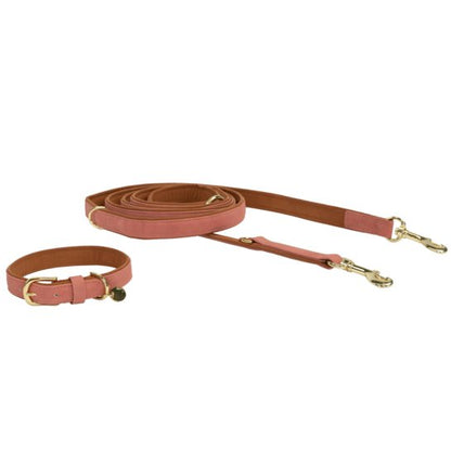 Kentucky Dog Lead Vegan Leather - Fersken/Brun - 250cm - animondo.dk