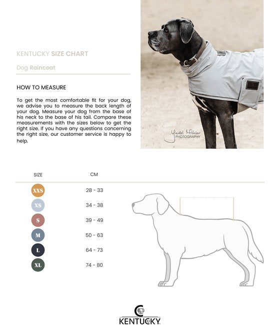 Kentucky Dog Rain Coat - Støvet Blå - animondo.dk