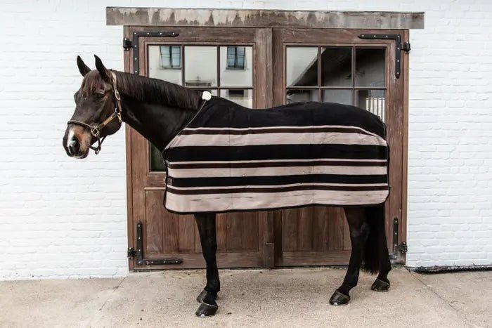 Kentucky Fleece Rug Heavy - Brown/Beige - animondo.dk