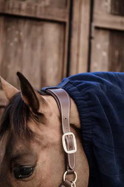 Kentucky Heavy Fleece Horse Scarf - Navy - animondo.dk