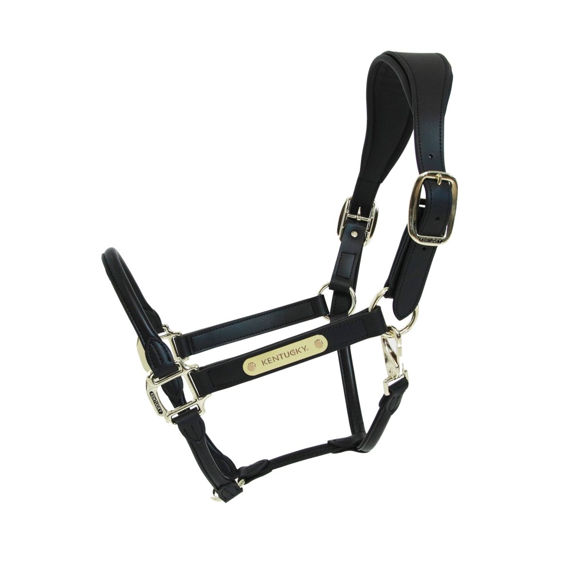 Kentucky Horsewear Anatomisk Grime i imiteret læder - Sort - animondo.dk