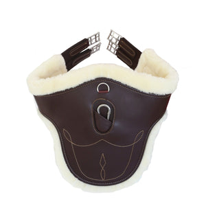 Kentucky Horsewear Springgjord m. Plade og Lammeskind - Brun - animondo.dk