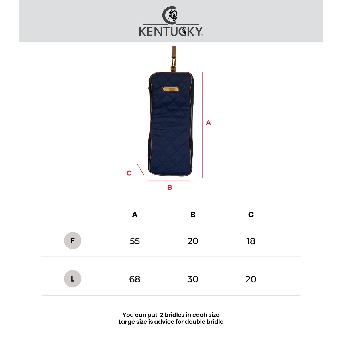 Kentucky Horsewear Trensetaske - Navy - animondo.dk