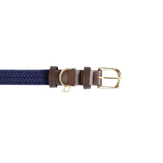 Kentucky Plaited Nylon Dog Collar Navy - animondo.dk