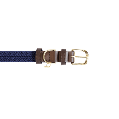 Kentucky Plaited Nylon Dog Collar Navy - animondo.dk