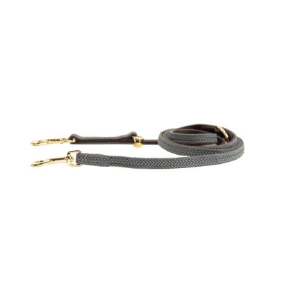 Kentucky Plaited Nylon Dog Lead - Grå - animondo.dk