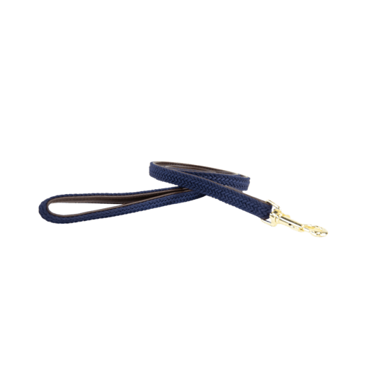 Kentucky Plaited Nylon Dog Lead - Navy - animondo.dk