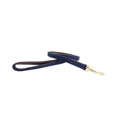 Kentucky Plaited Nylon Dog Lead - Navy - animondo.dk