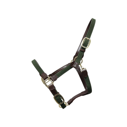 Kentucky Plaited Nylon Halter - Olivengrøn - animondo.dk