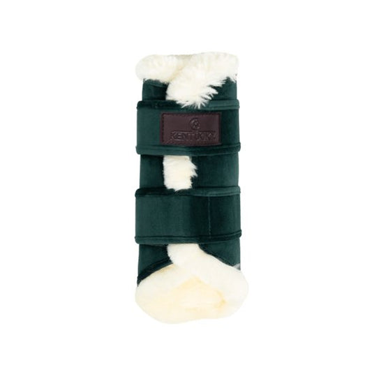 Kentucky Turnout boots Velvet Contrast - Pine Green - animondo.dk