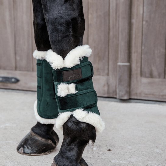 Kentucky Turnout boots Velvet Contrast - Pine Green - animondo.dk