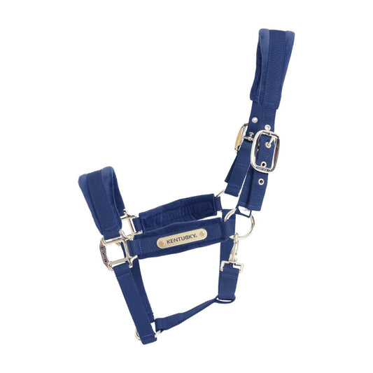 Kentucky Velvet Halter - Navy - animondo.dk