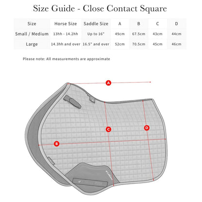 LeMieux Suede Close Contact Square Sadelunderlag - Hvid - animondo.dk