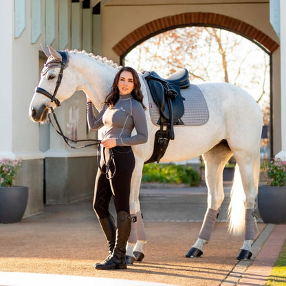 LeMieux Suede Dressage Square Sadelunderlag - Grå - animondo.dk