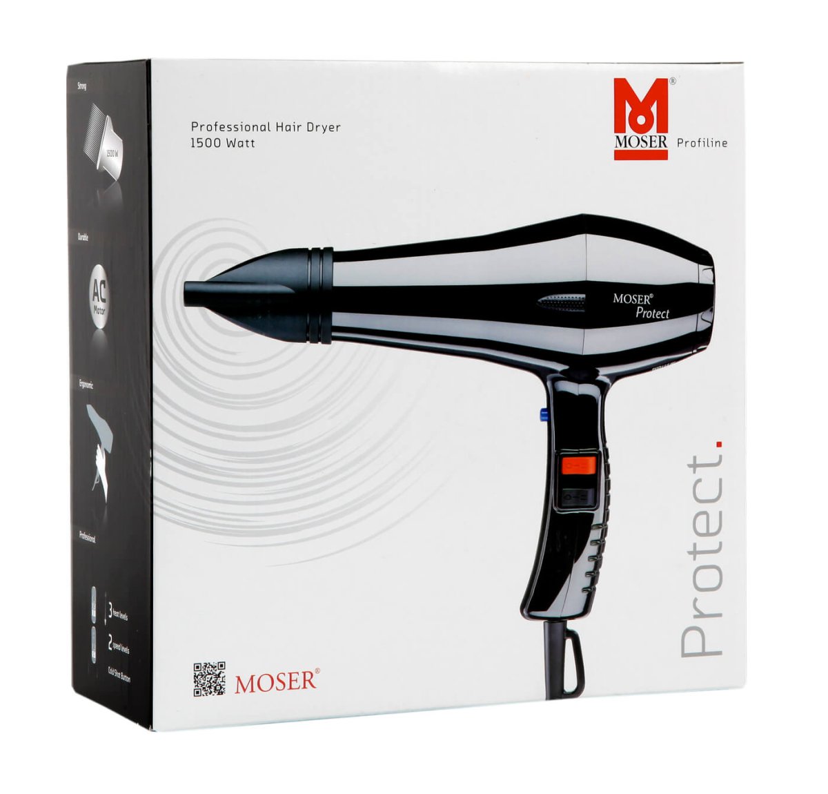 Moser Hair Dreyer Protect - Black - animondo.dk