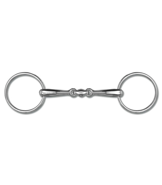 Snaffle bit double broken SS solid, T:16mm, R:7cm - animondo.dk