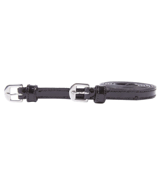 Spurs strap patent leather - Sort - animondo.dk