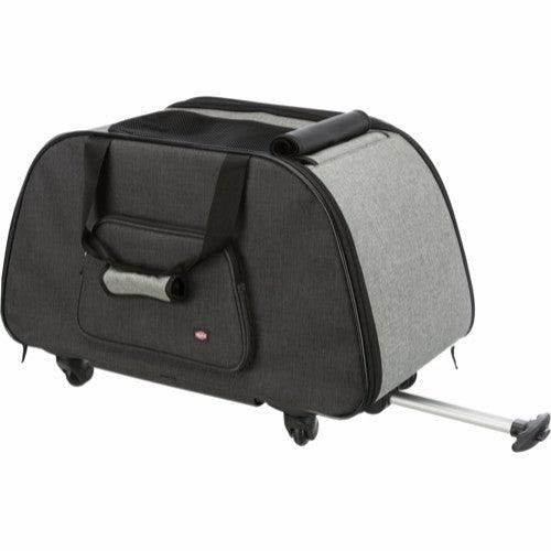 Trolley i nylon - 34×43×67 cm - Sort/grå - animondo.dk
