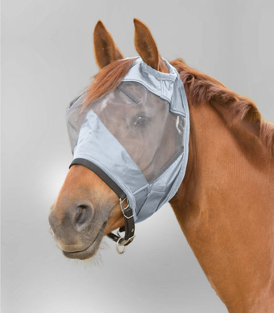 Waldhausen Premium Fly Mask without Ear Protection - Silver grey - animondo.dk