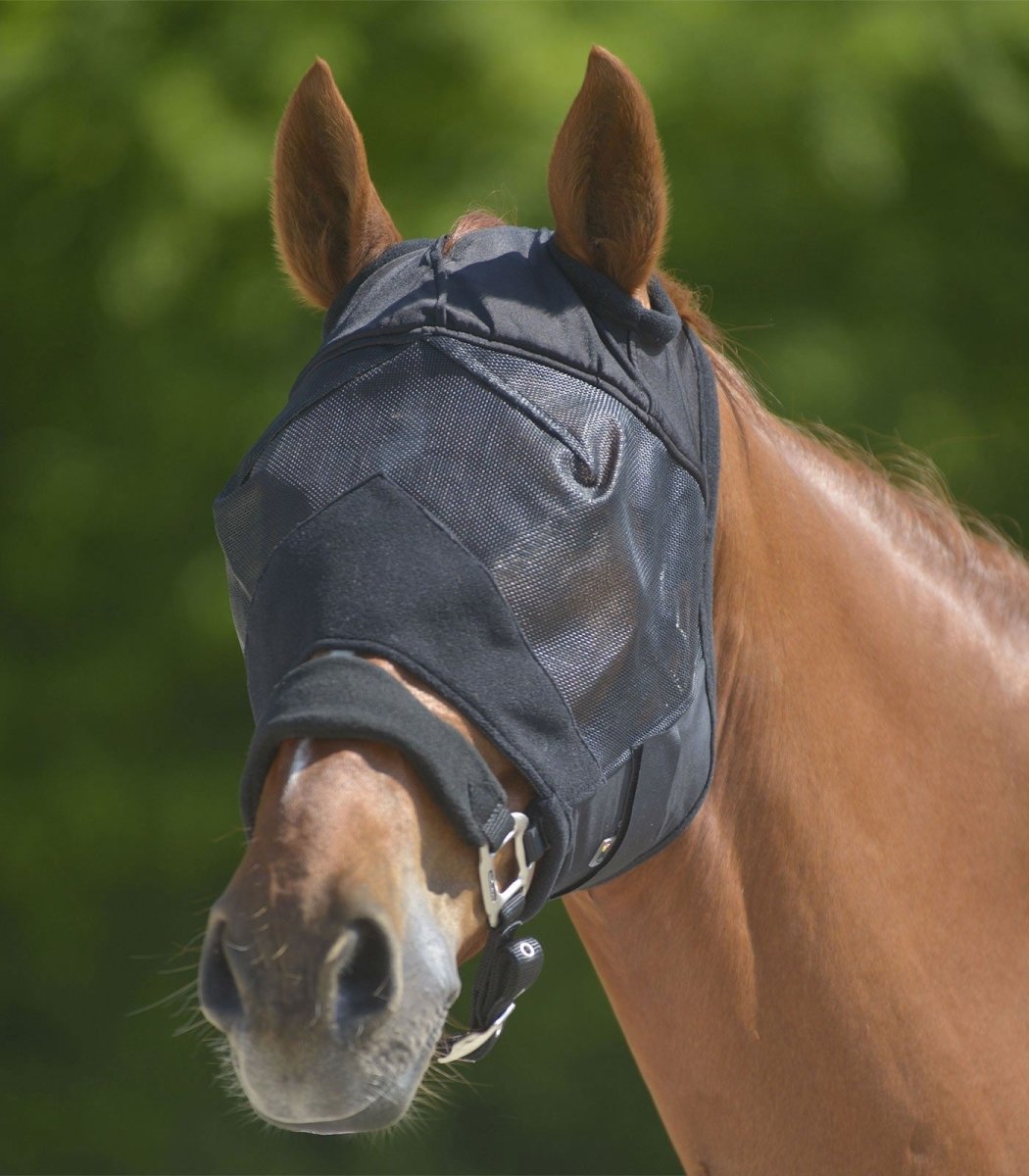 Waldhausen Premium Fly Mask without Ear Protection - Sort - animondo.dk