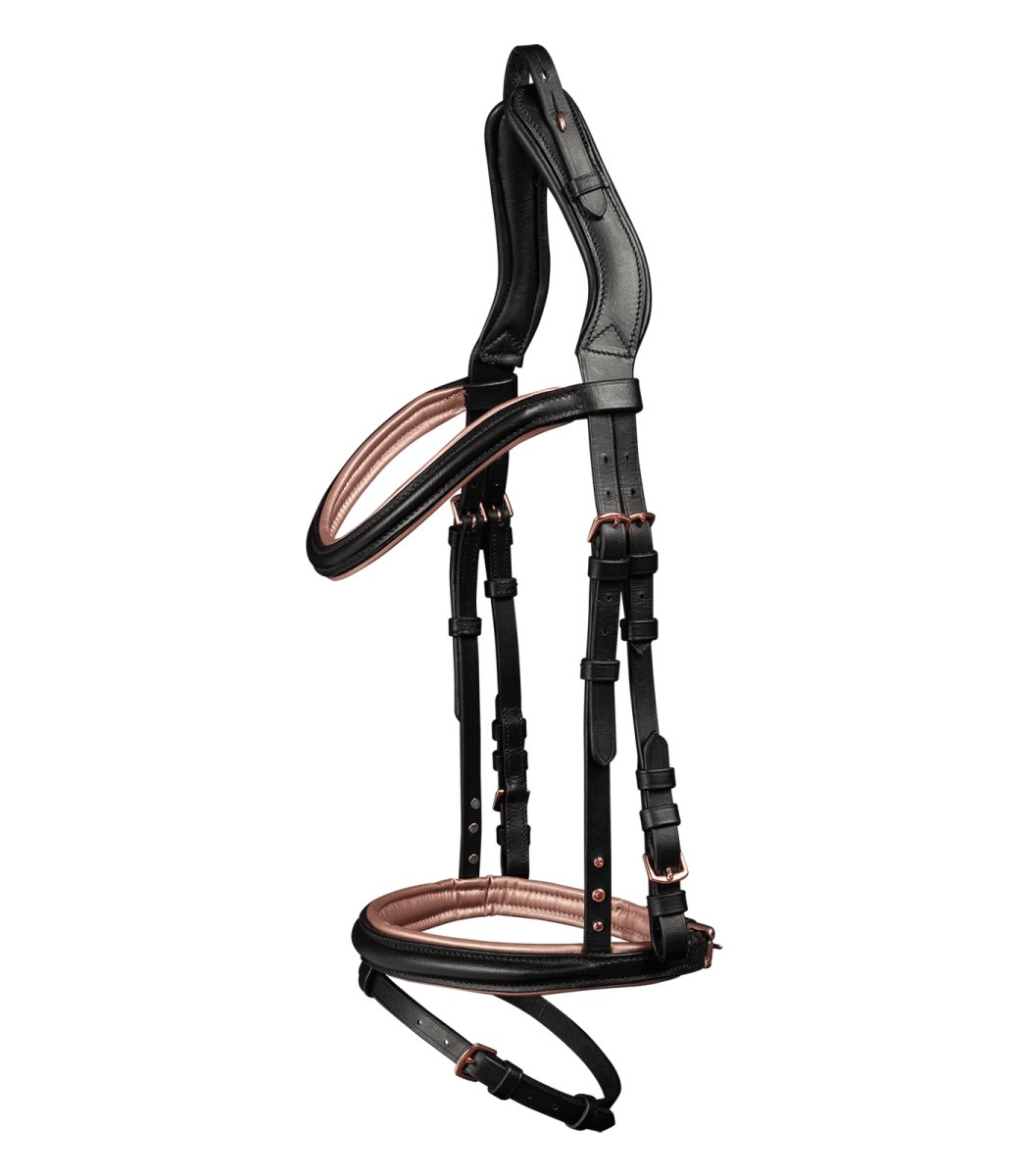 Waldhausen Rose Islandsk Trense - sort/rosegold - animondo.dk