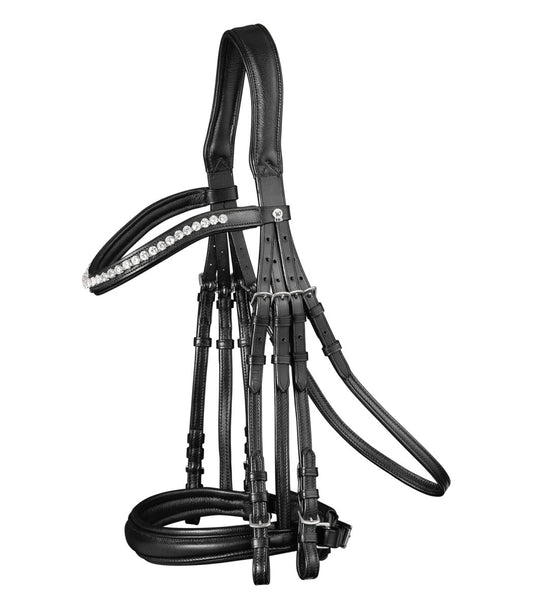 Weymouth Bridle X-Line Supersoft, pullback, black, Cob - animondo.dk