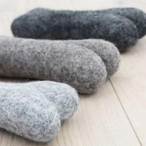 Wooldot Toy Dog Bones - Charcoal Grey - animondo.dk